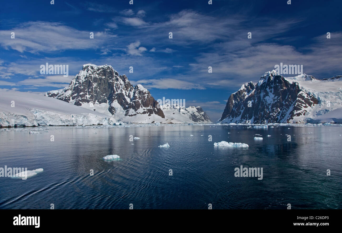 Entrée du Canal Lemaire, Péninsule Antarctique Banque D'Images