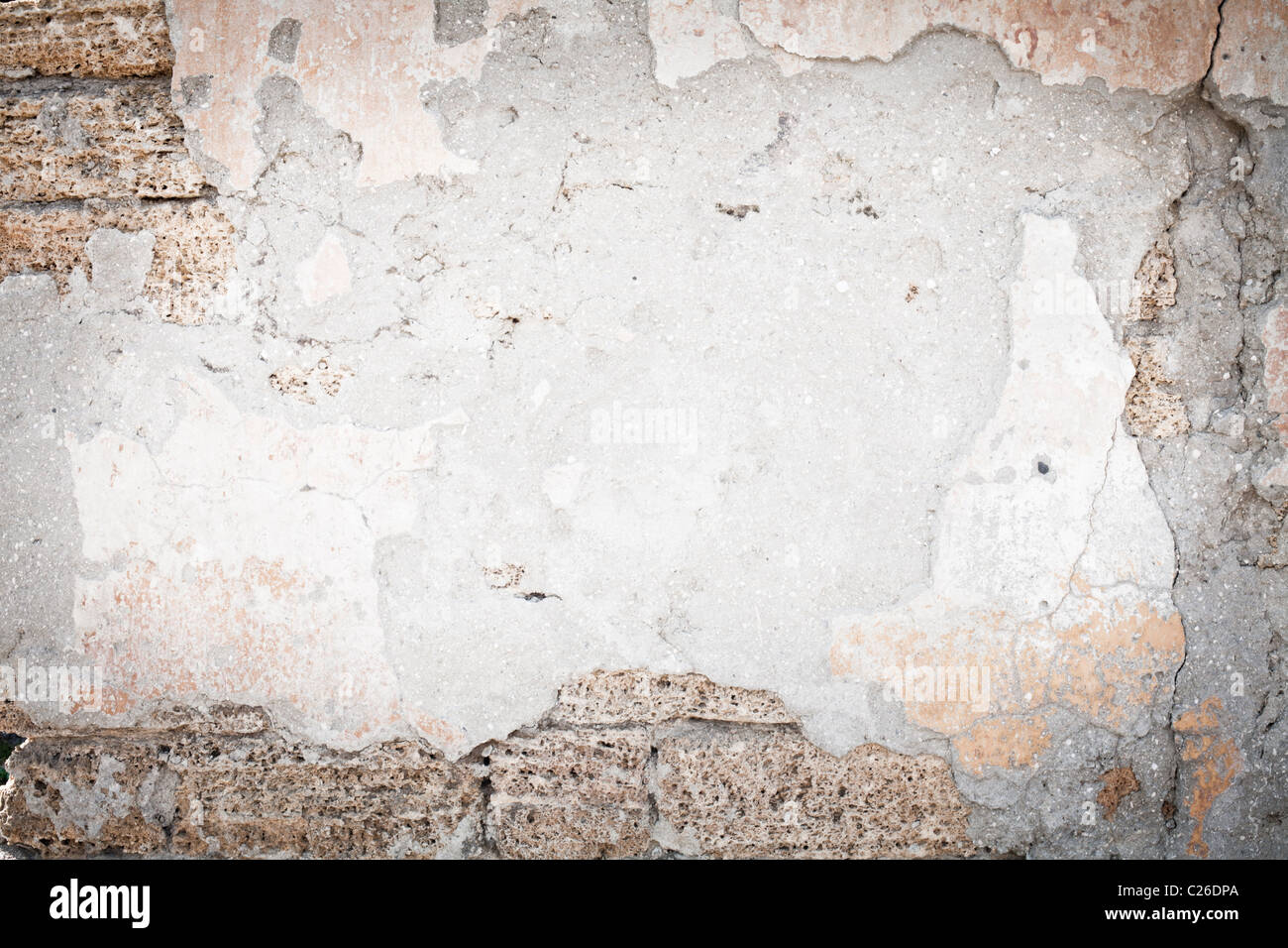 Vieux Mur endommagé Banque D'Images