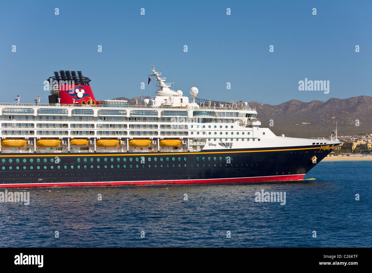 Bateau de Croisière Disney Wonder à Cabo San Lucas, Baja California, Mexique Banque D'Images