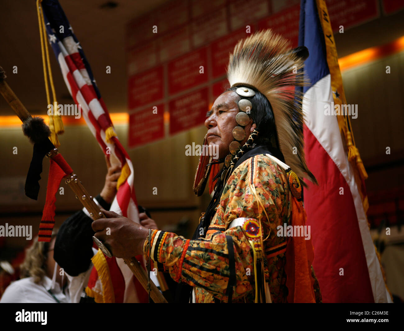 Apache Mescalero participant à un Powwow tenu à Big Spring, Texas. Banque D'Images