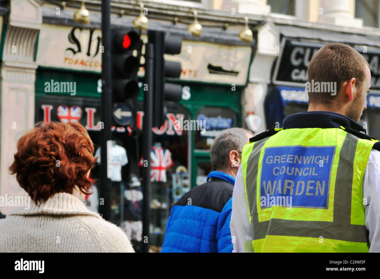 Conseil Greenwich warden, UK. Banque D'Images