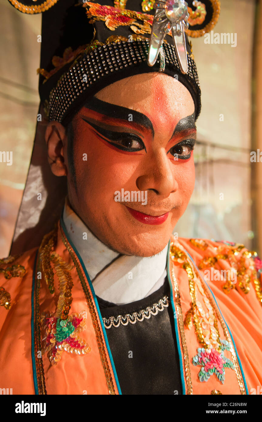 L'opéra chinois interprète backstage à Bangkok, Thaïlande Banque D'Images