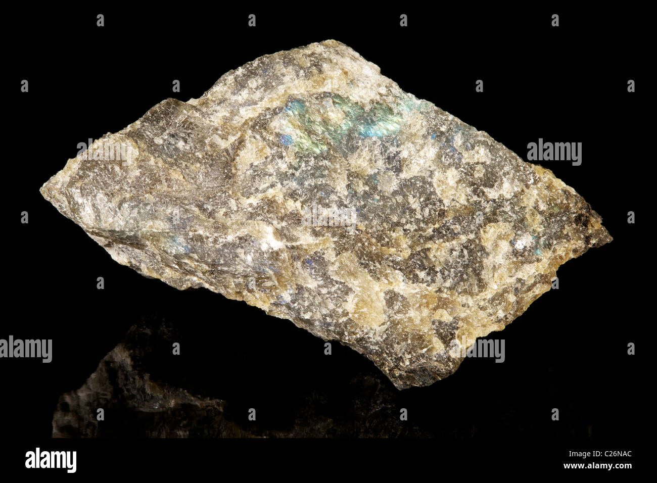Labradorite feldspath (calcium), Madagascar Banque D'Images