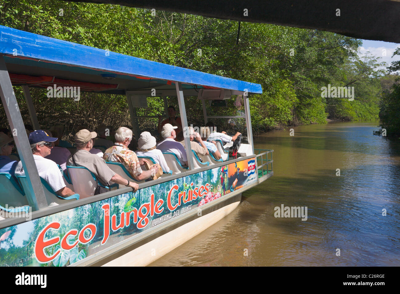 Croisière sur la mangrove, Herradura River, Péninsule de Nicoya, Costa Rica Banque D'Images