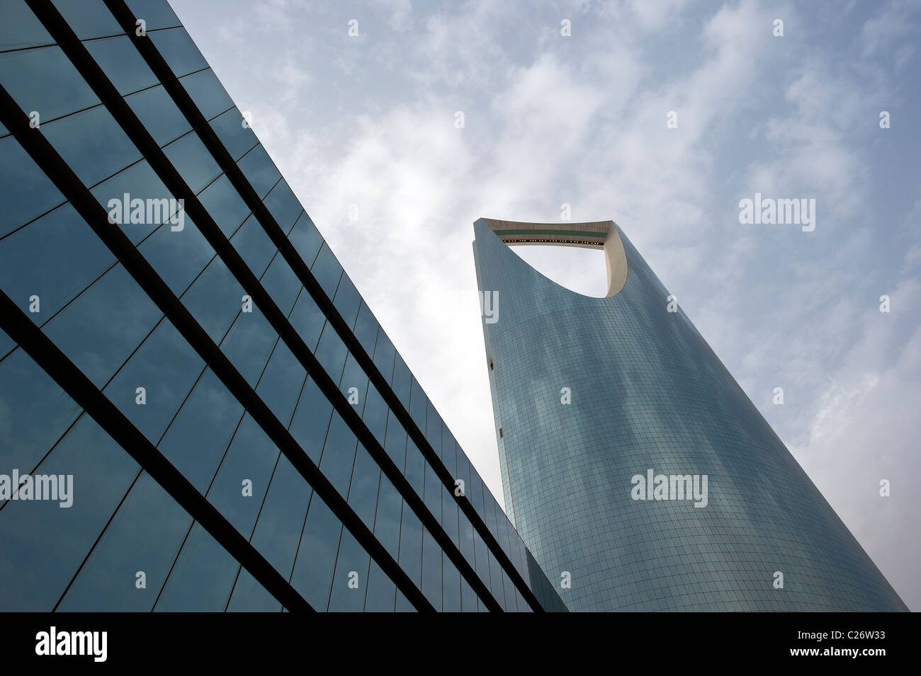 Kingdom Tower à Riyad Arabie Saoudite Banque D'Images