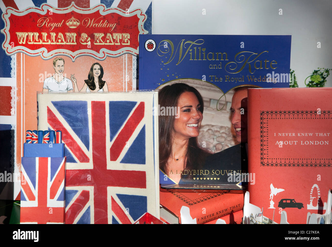 Mariage Royal livres souvenirs en vente à Londres Banque D'Images