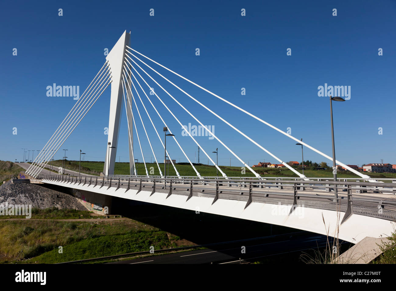 Pont de parc technologique, Santander, Cantabria, ESPAGNE Banque D'Images