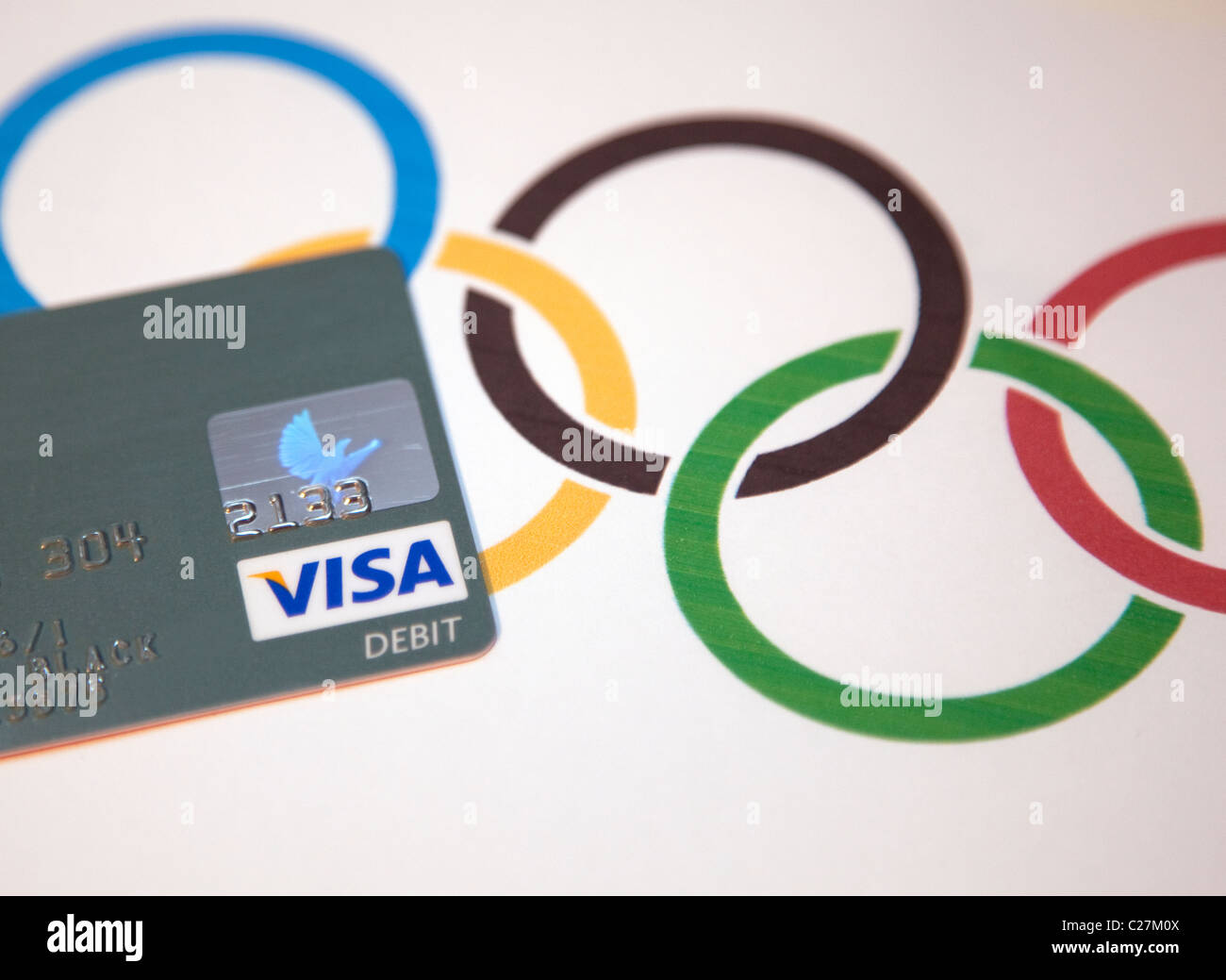 Carte Visa seulement qui peuvent être utilisés pour acheter des billets aux Jeux Olympiques de Londres Banque D'Images