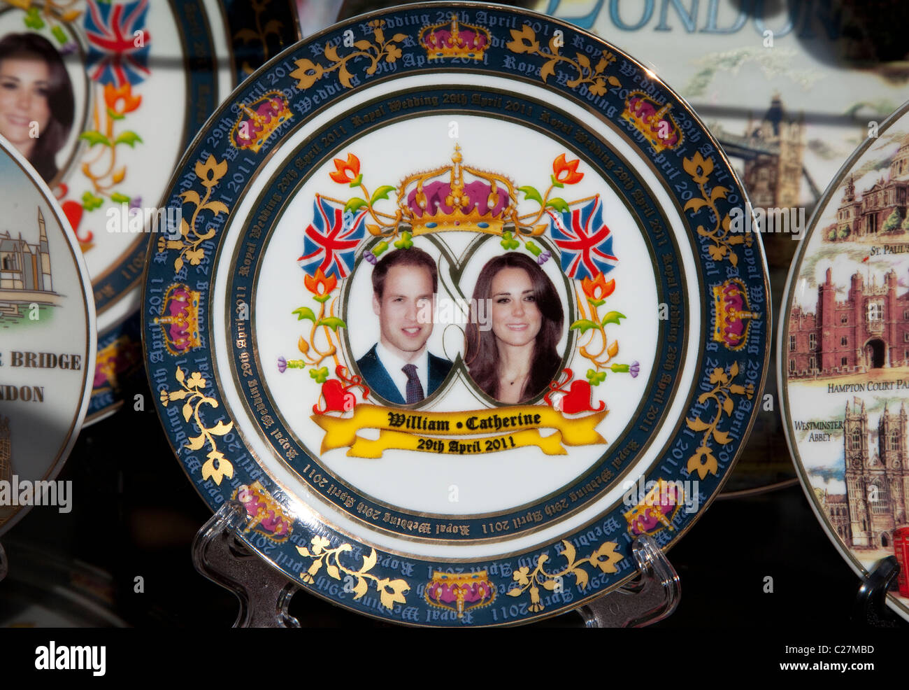 Mariage Royal de souvenirs en vente à Londres Banque D'Images