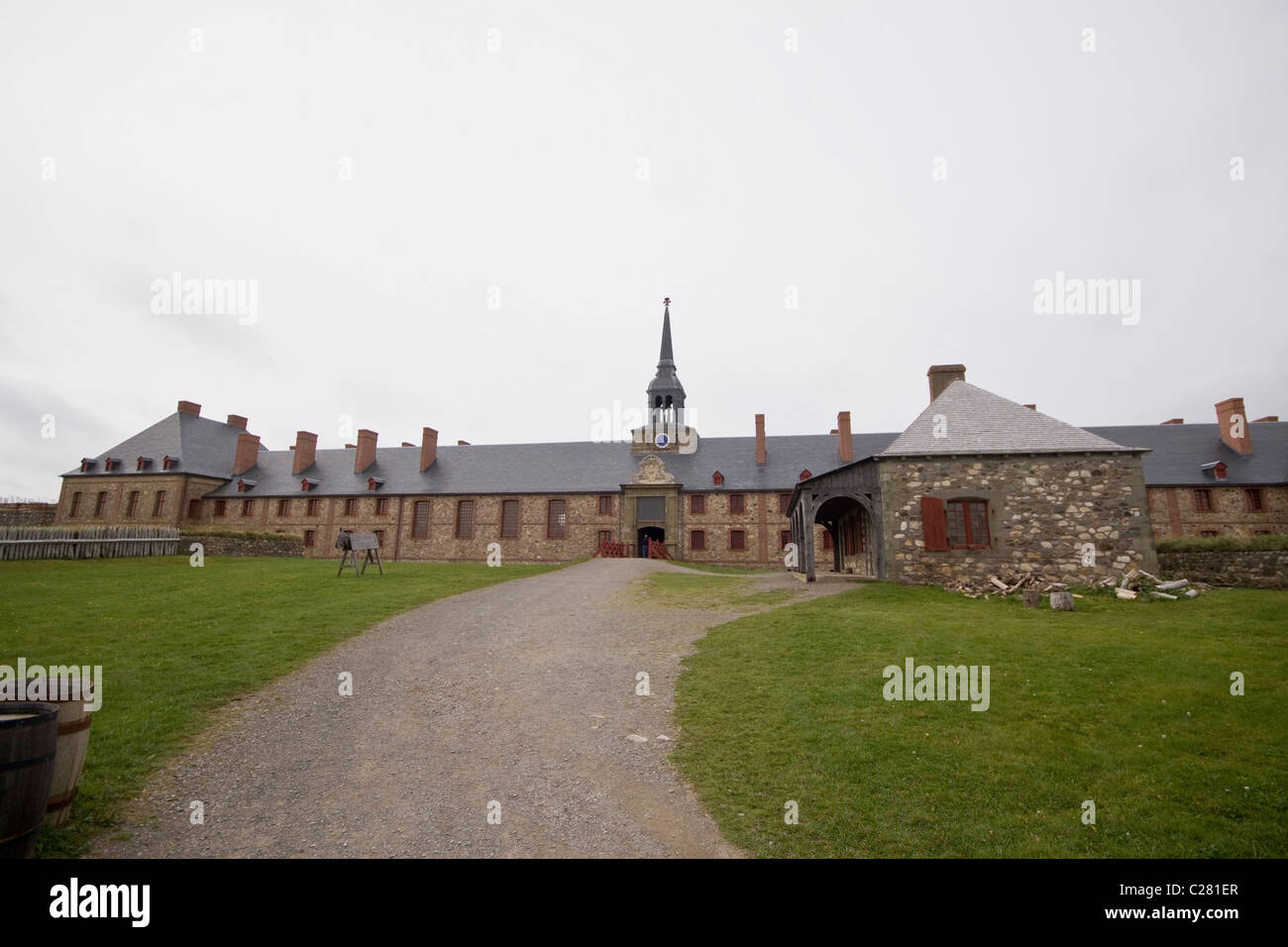 Kings Bastion Barracks bâtiment à Fortress of Louisbourg National Historic Site, l'île du Cap-Breton, Nouvelle-Écosse, Canada Banque D'Images