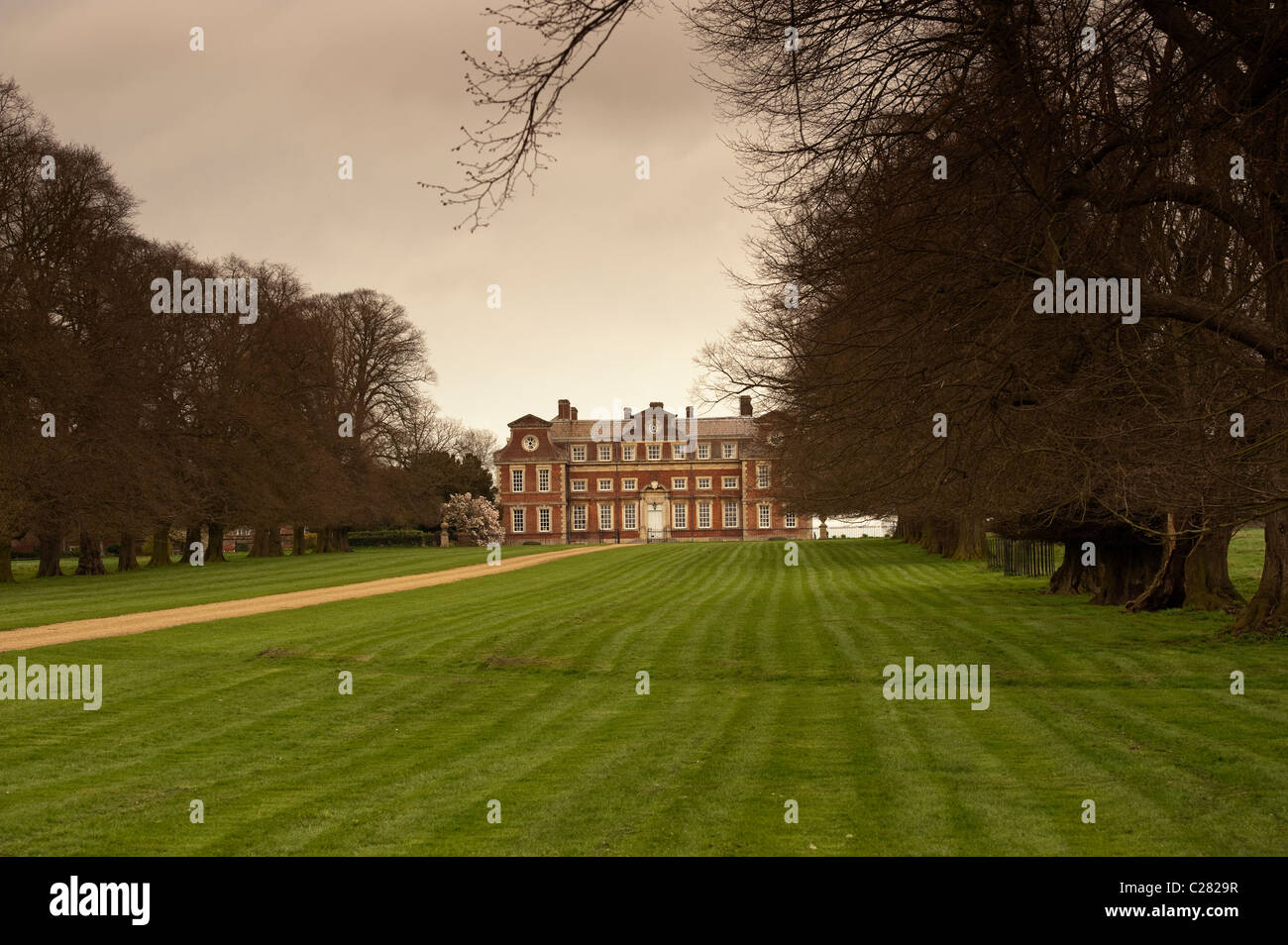 Vue sur 75014 Hall, Norfolk. United Kingdom. Banque D'Images