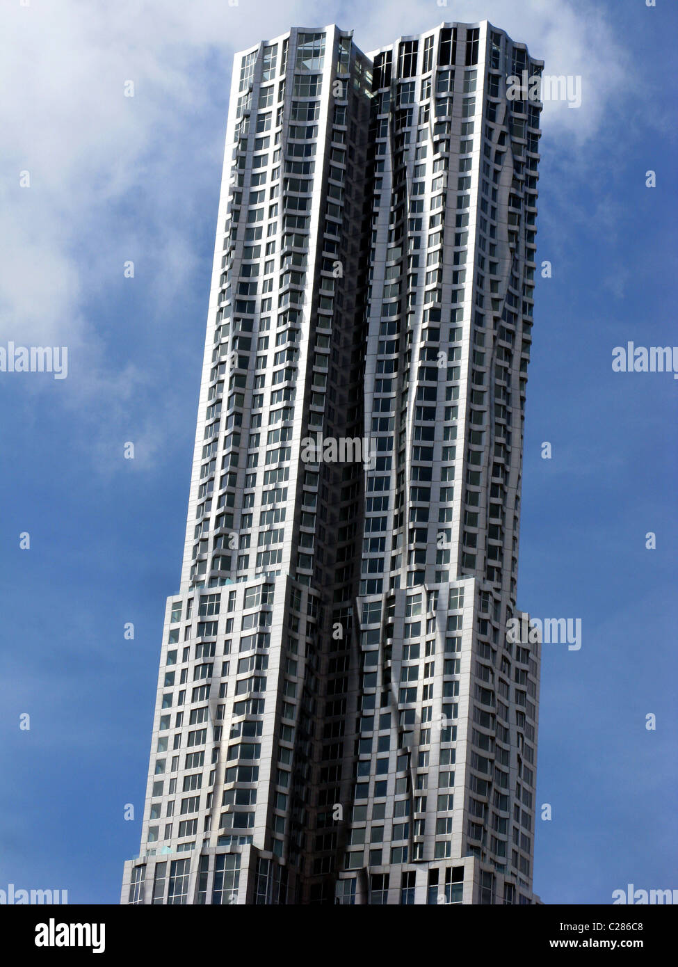 Frank Gehry gratte-ciel, New York building Banque D'Images
