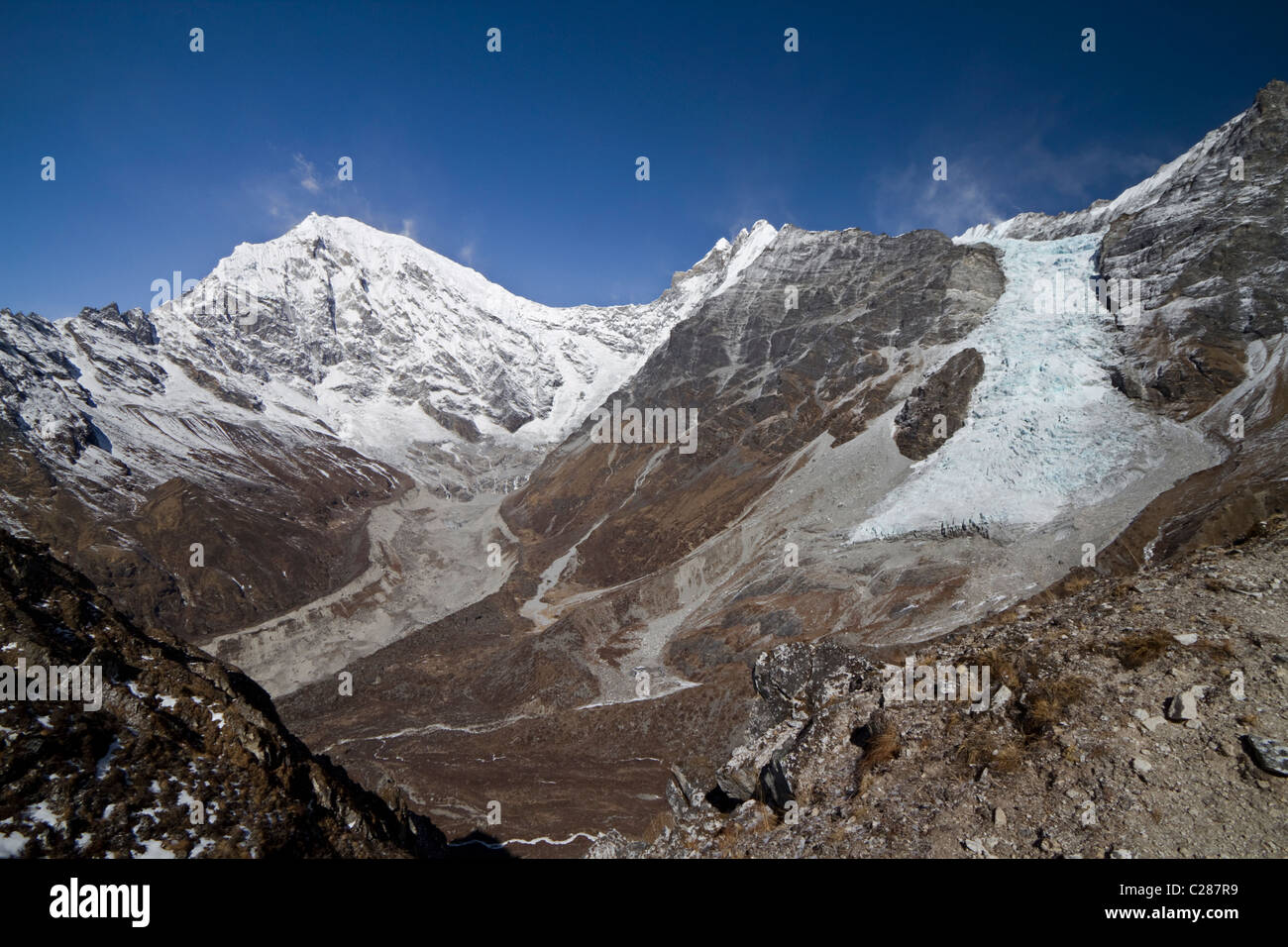 Paysage. Langtang trekking. Himalaya. Le Népal Banque D'Images