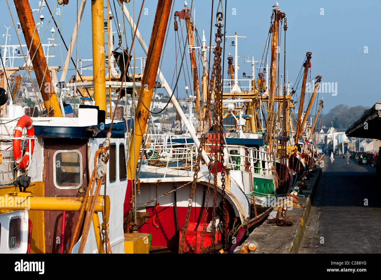 Le port de Newlyn, Penzance, Cornwall, United Kingdom Banque D'Images