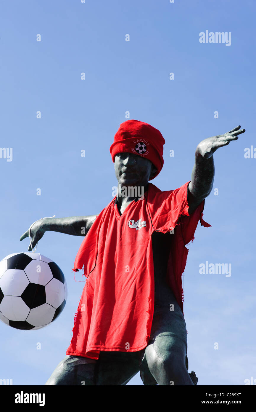 Le Cardiff Kook en habit de soccer de la Ligue de soccer de Cardiff Banque D'Images