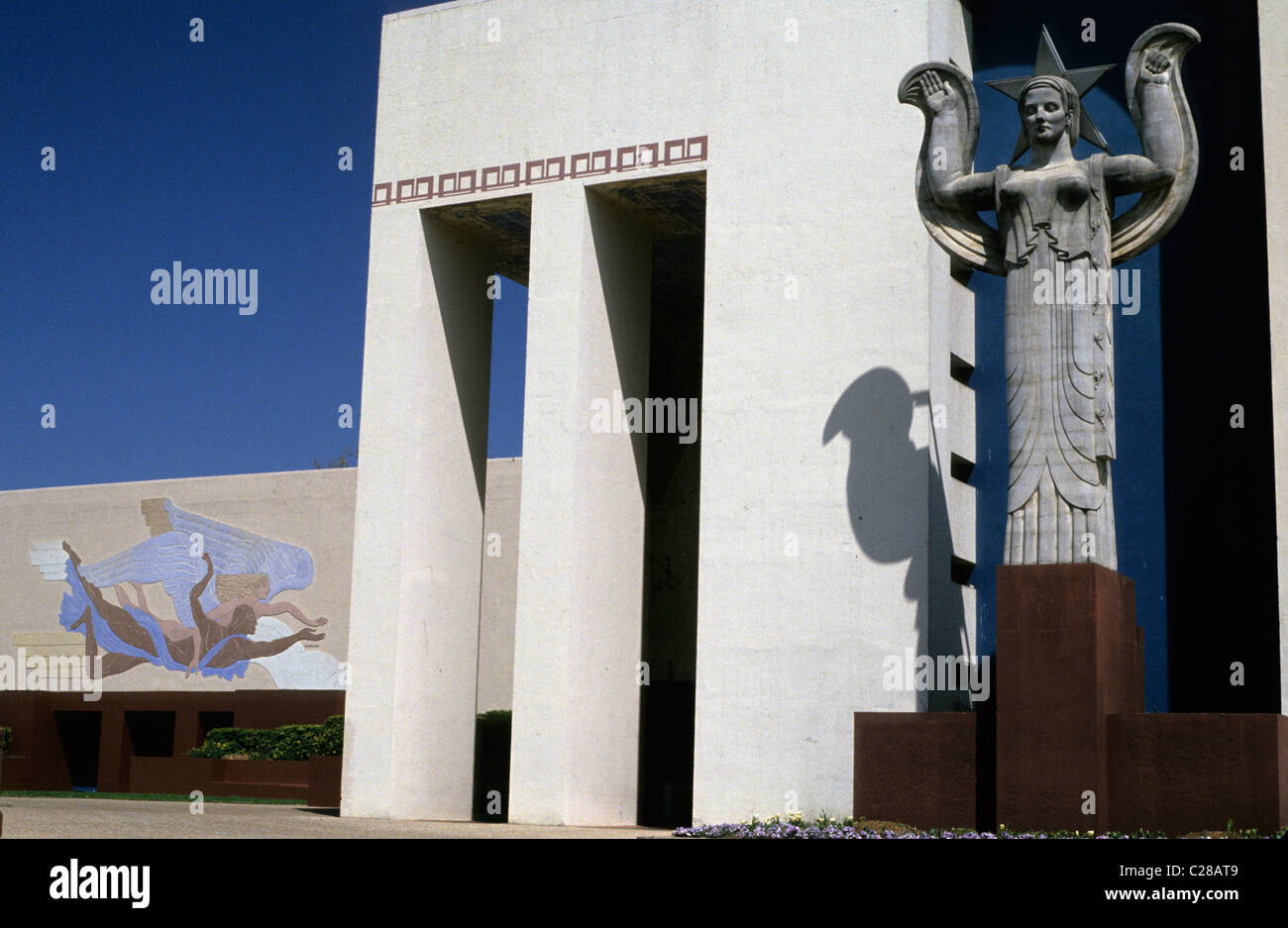 Sculpture représentant la République du Texas par Lawrence Tenney Stevens. Texas 1936 Exposition du Centenaire à Fair Park. Banque D'Images