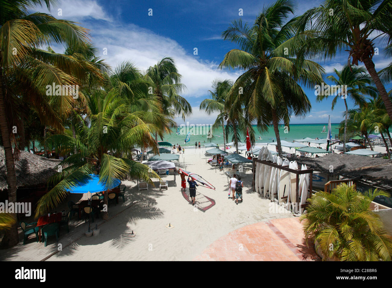 El Yaque Beach l'île de Margarita, Venezuela Banque D'Images