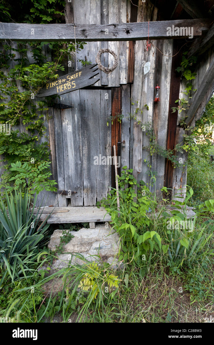 Petite cabine utilisé comme un magasin herbacée (simulation - à partir du 19 ème siècle restaurée). Banque D'Images