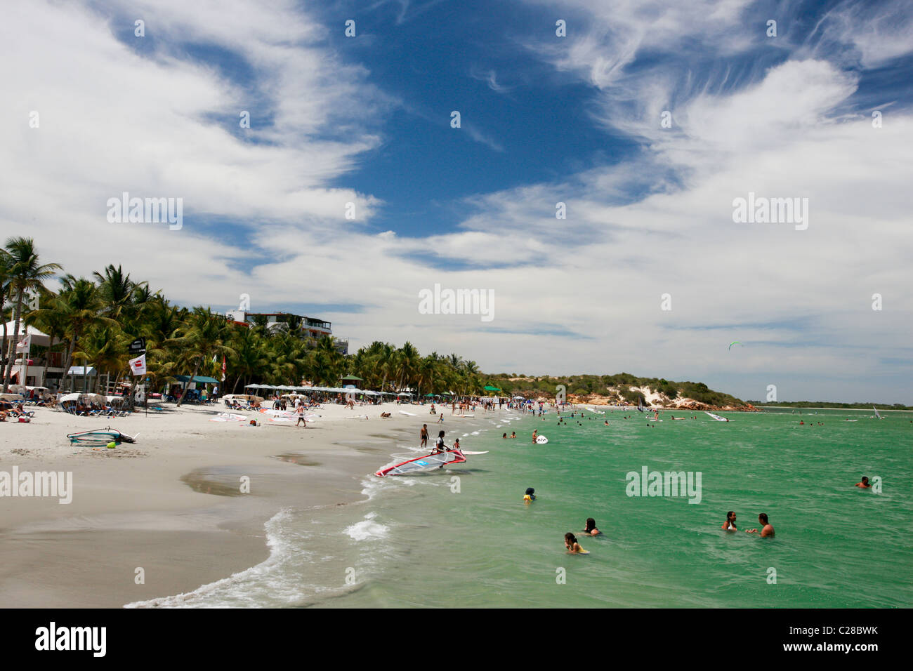 El Yaque Beach l'île de Margarita, Venezuela Banque D'Images