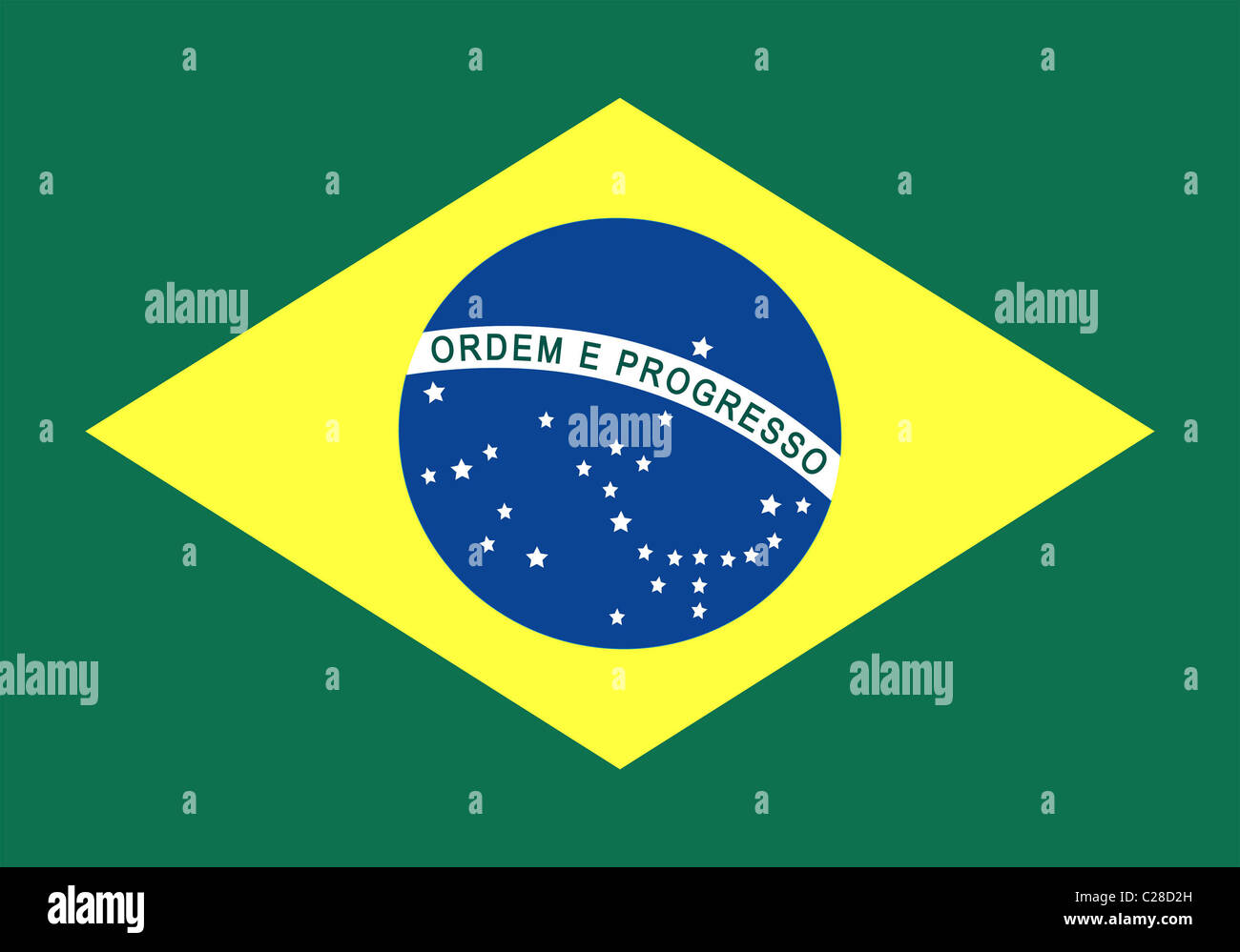 Brésil drapeau nationale Banque D'Images