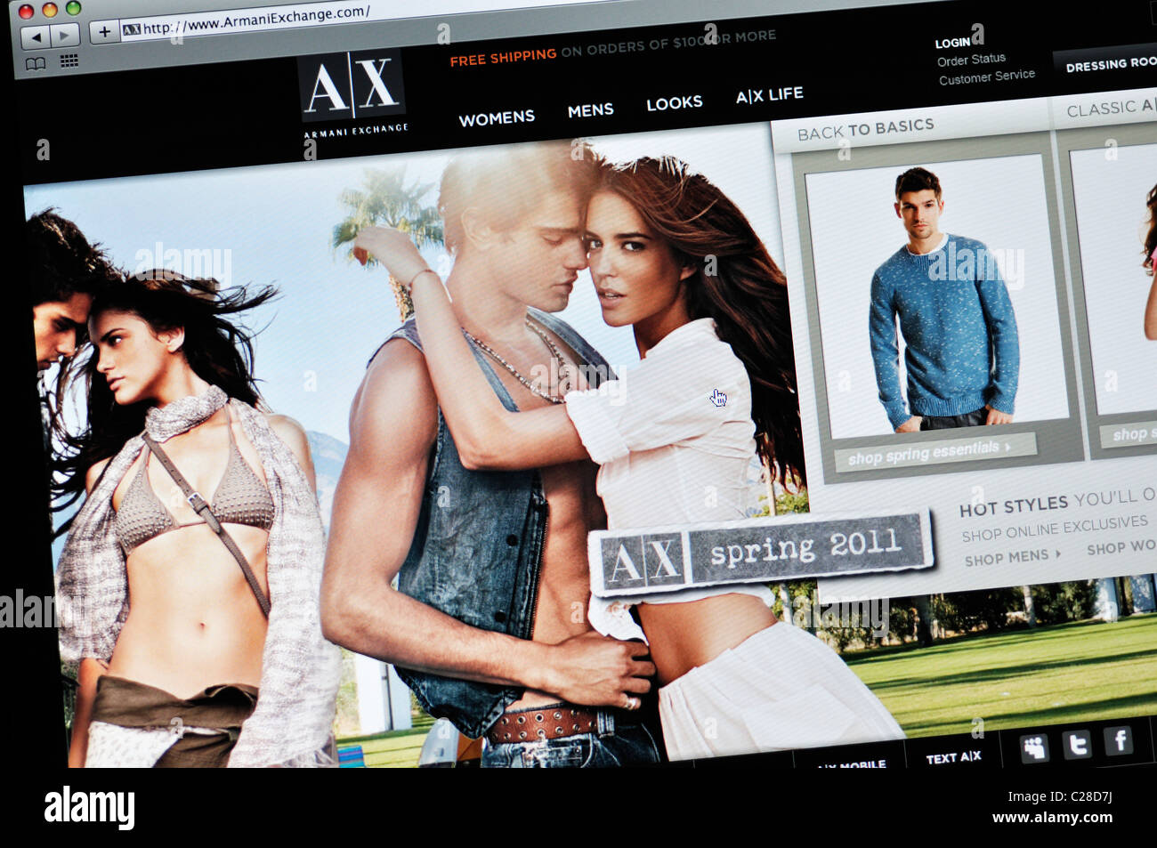 Armani Exchange site de mode Banque D'Images