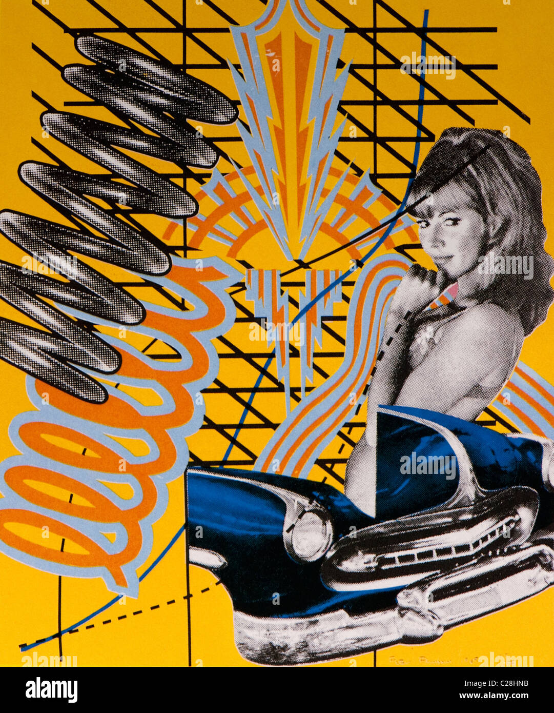 Impression personnalisée n°1 illustration de l'artiste Peter Phillips 1965 Banque D'Images