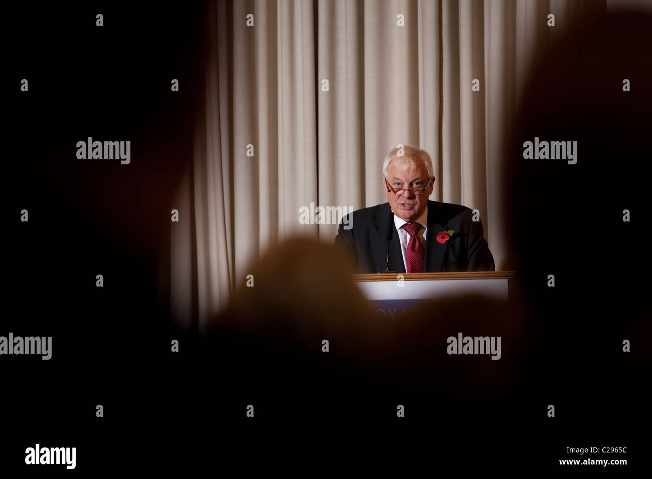 Le très honorable Lord (Chris) Patten de Barnes CH , président du BBC Trust, ancien gouverneur de Hong Kong et ministre conservateur. Banque D'Images