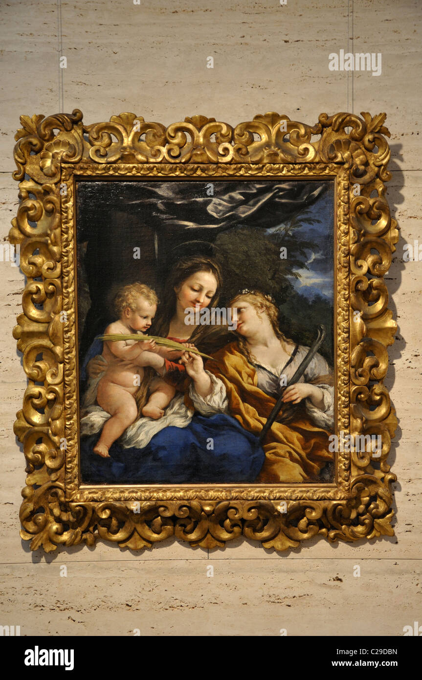 La Vierge et l'enfant avec Saint Martina par Pietro da Cortona Banque D'Images