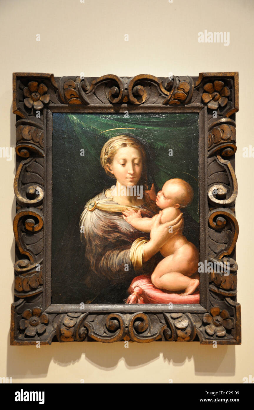 La Vierge et l'enfant par Parmigianino (Girolamo Francesco Maria Mazzola) 1527-30 Banque D'Images