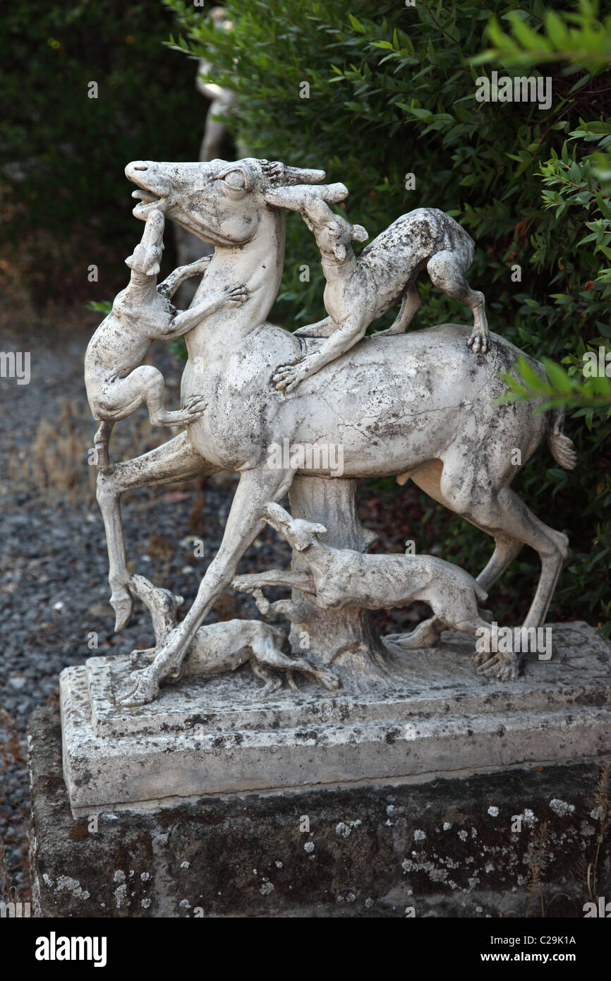 Statue à la Maison du cerf, Herculanum, Italie Banque D'Images