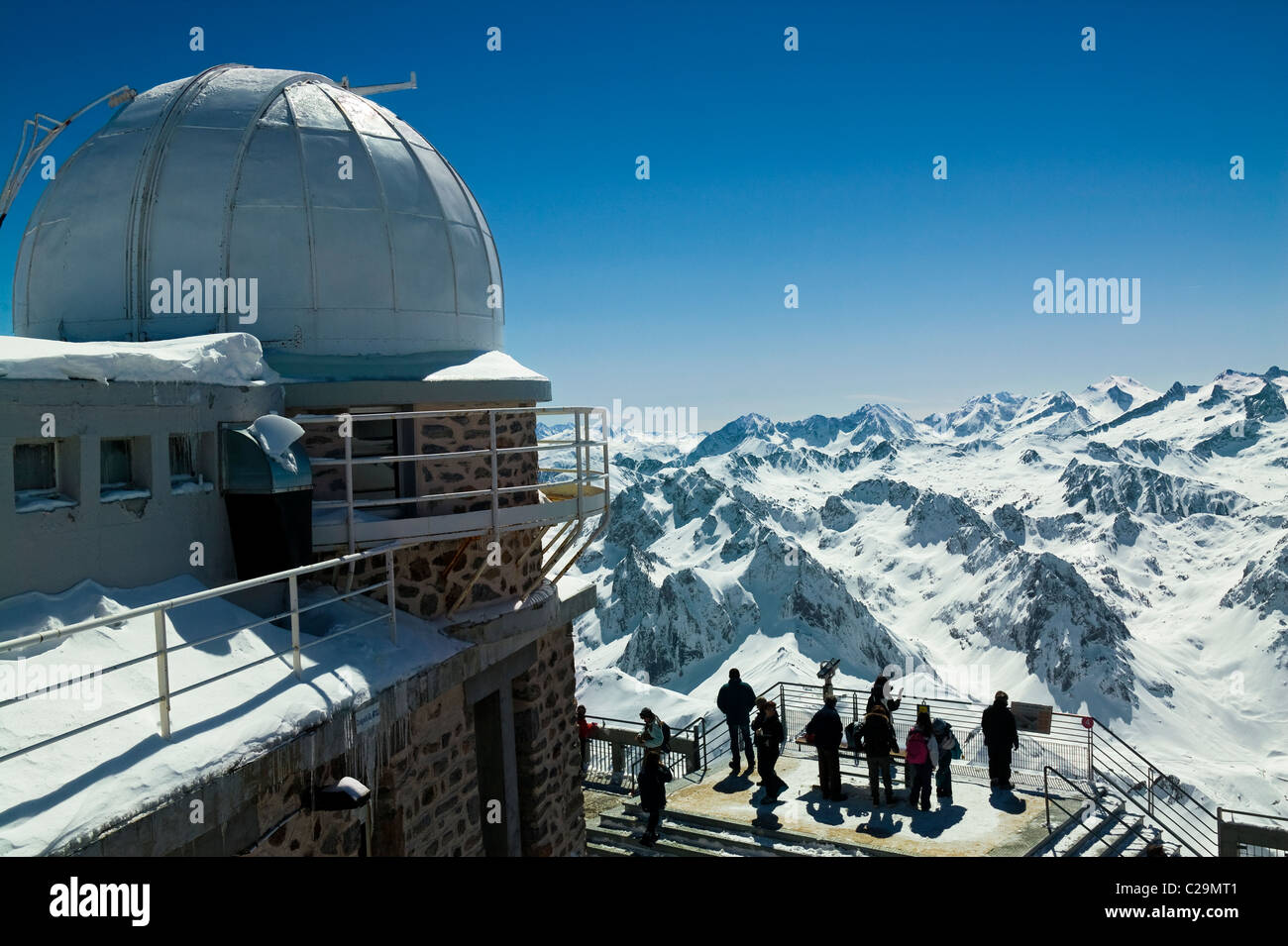 L'observatoire du Pic du Midi de Bigorre, Hautes Pyrenees, Midi Pyrenees, France Banque D'Images