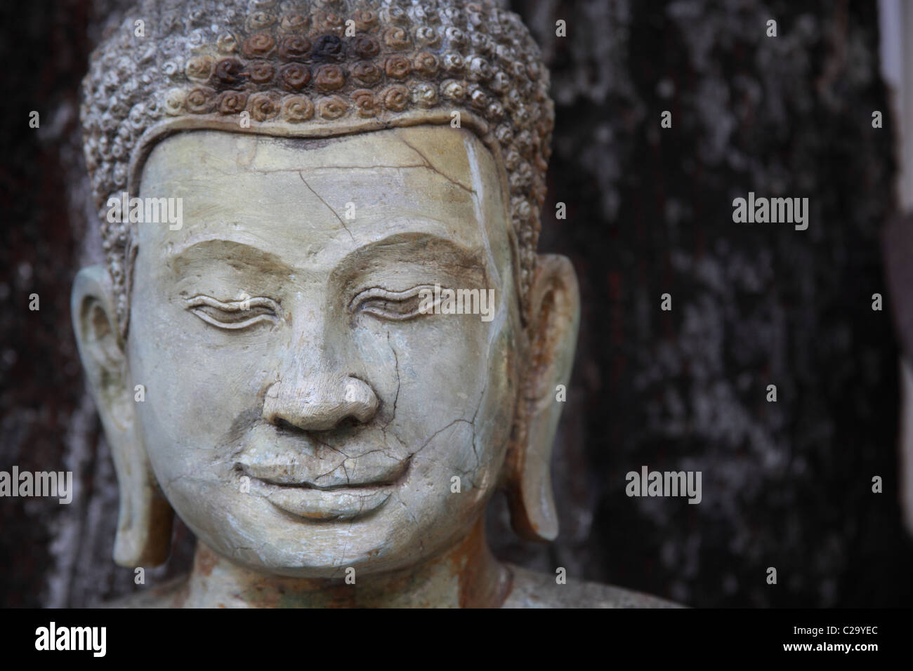 Visage de Bouddha Banque D'Images