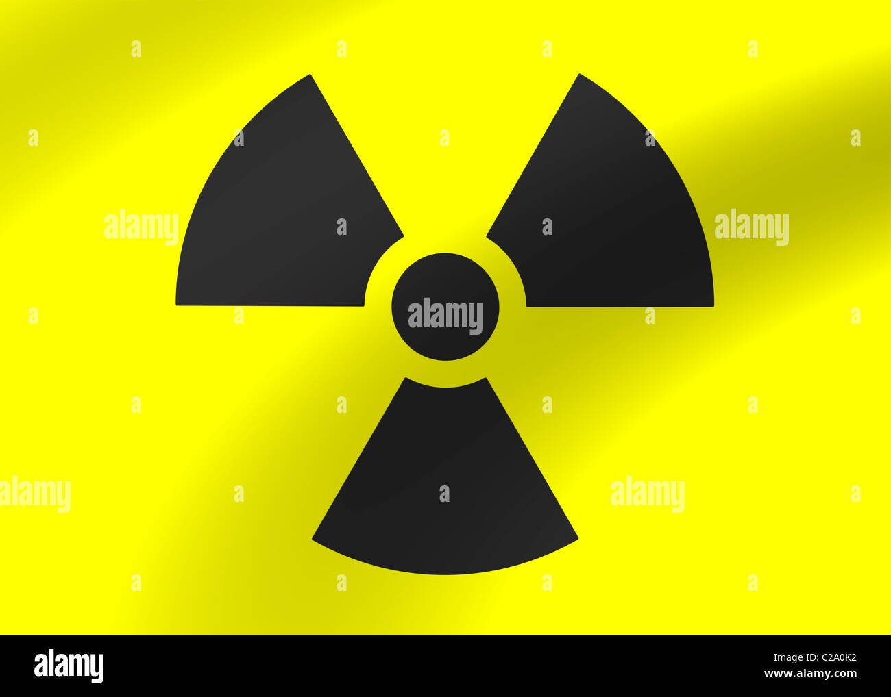 Symbole du drapeau logo signe radioactif Photo Stock - Alamy