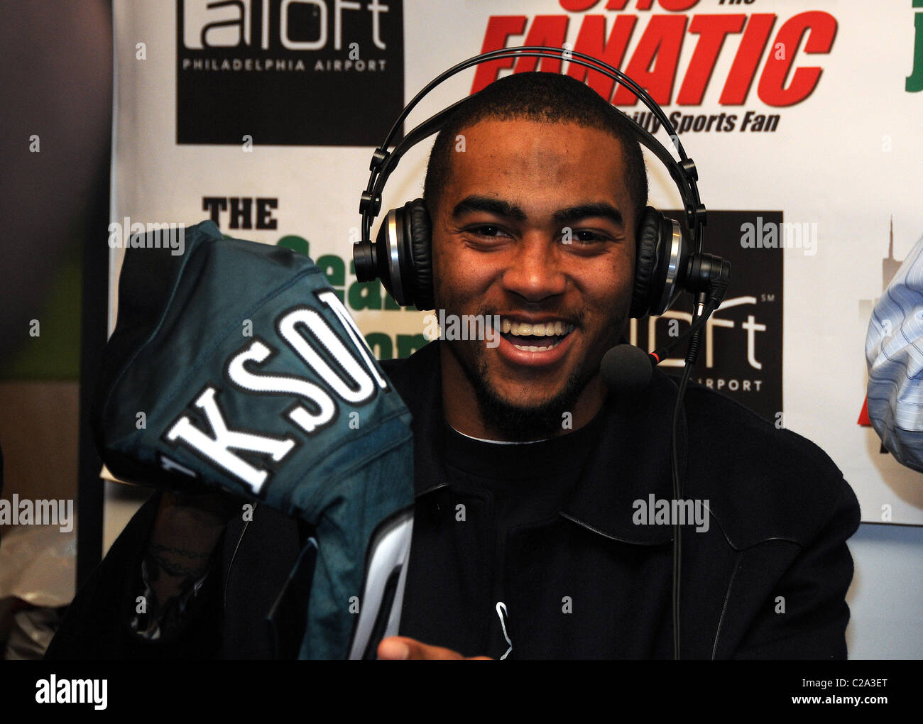 DeSean Jackson héberge son propre ESPN Radio show au profit de la Police Athletic League (PAL) de Philadelphie Philadelphie, USA - Banque D'Images