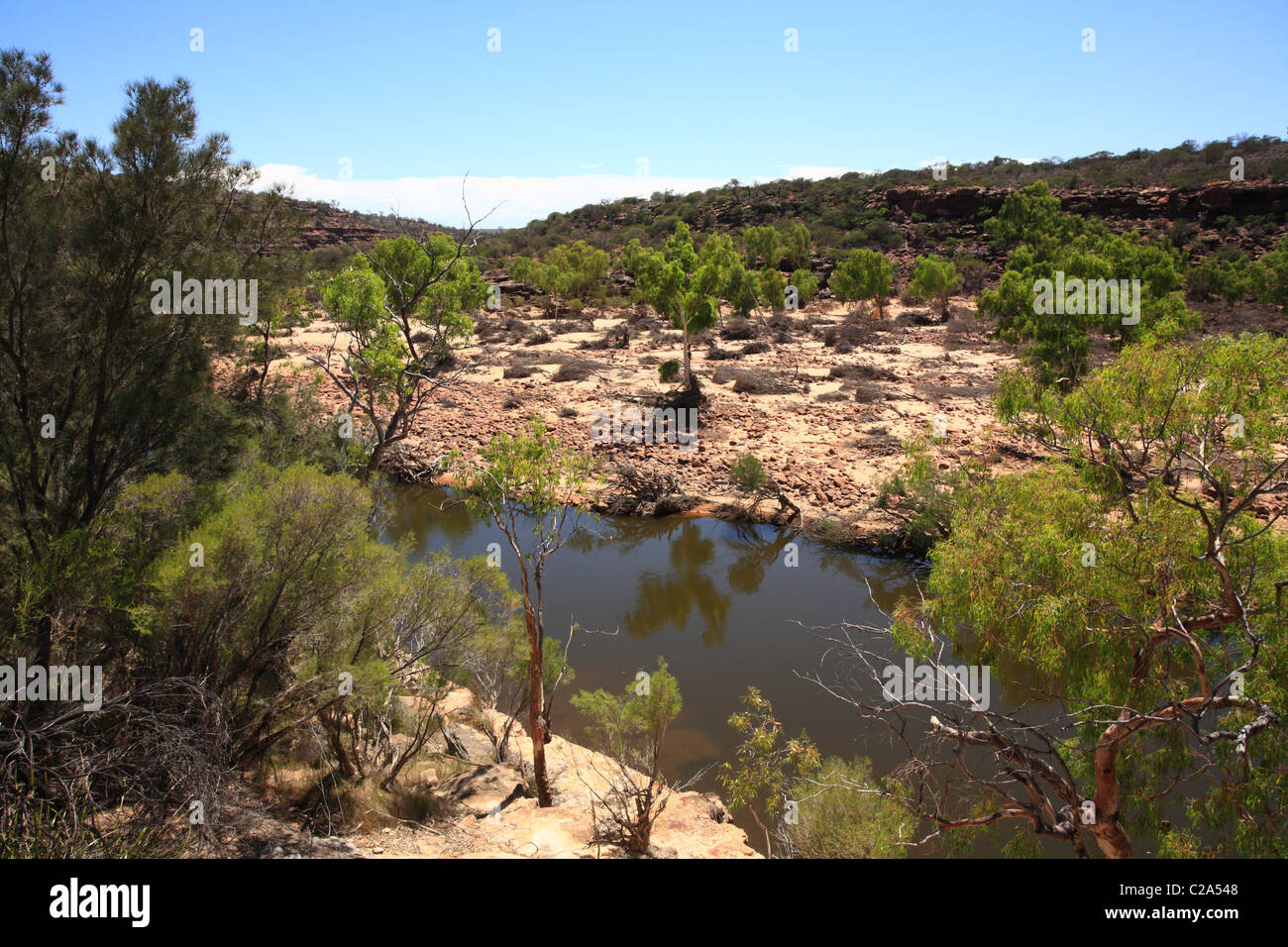 River, Kalbarri Kalbarri gorges, l'ouest de l'Australie. Banque D'Images