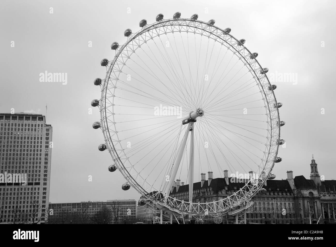 Le London Eye à Londres, Royaume-Uni. Banque D'Images