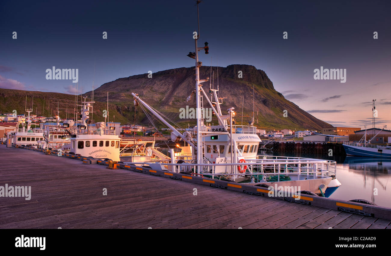 Port de pêche, Olafsvik, Péninsule de Snæfellsnes Islande Banque D'Images Port de pêche, Olafsvik, Péninsule de Snæfellsnes Islande Banque D'Images