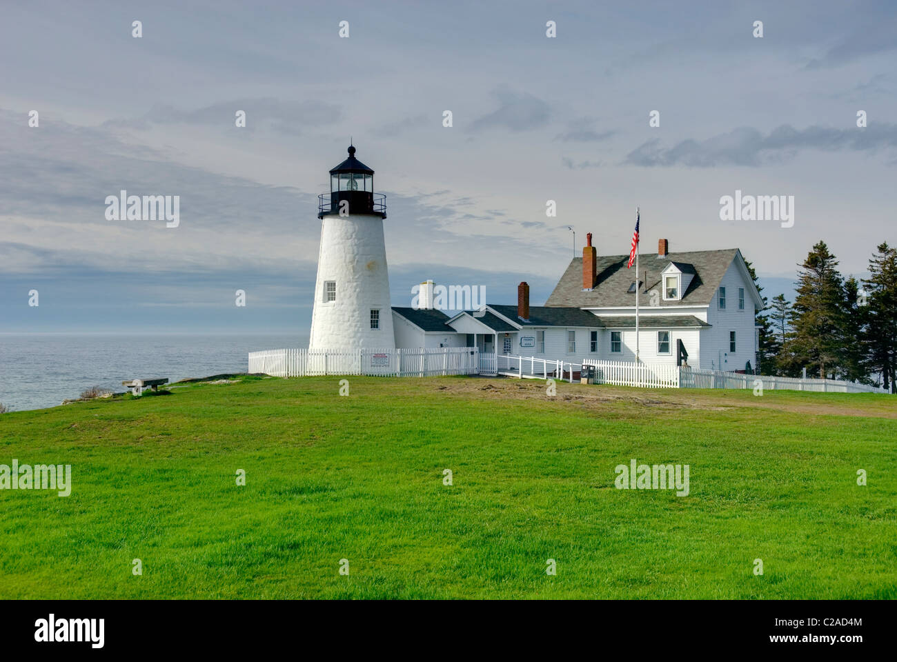 Pemaquid Point Lighthouse, Bristol Maine USA Banque D'Images