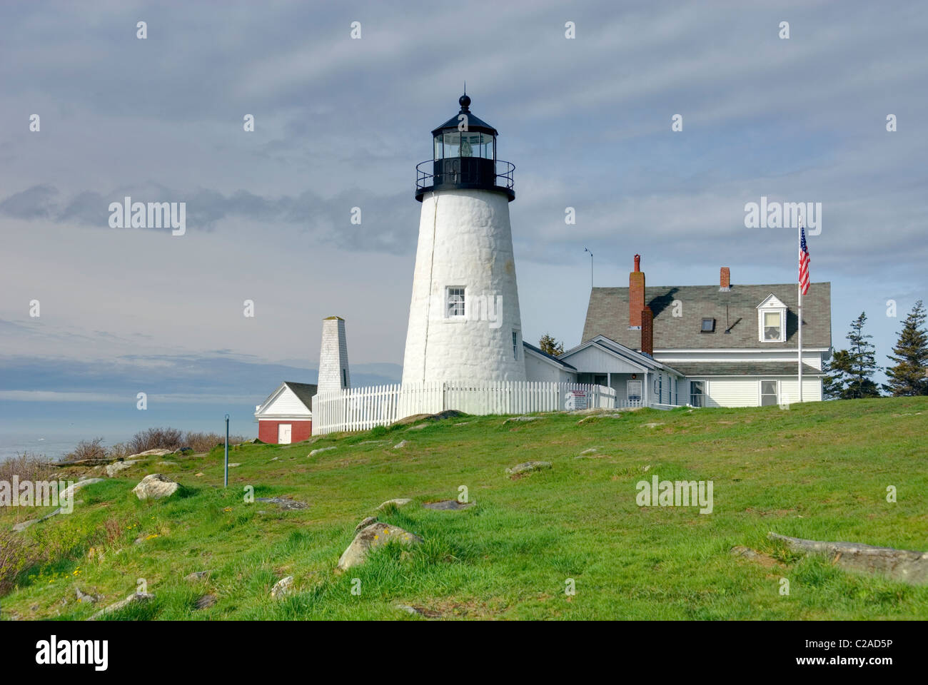 Pemaquid Point Lighthouse, Bristol Maine USA Banque D'Images