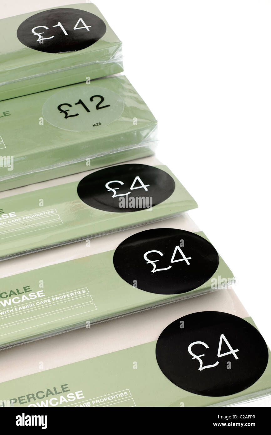 Les étiquettes de prix circulaire différente Banque D'Images