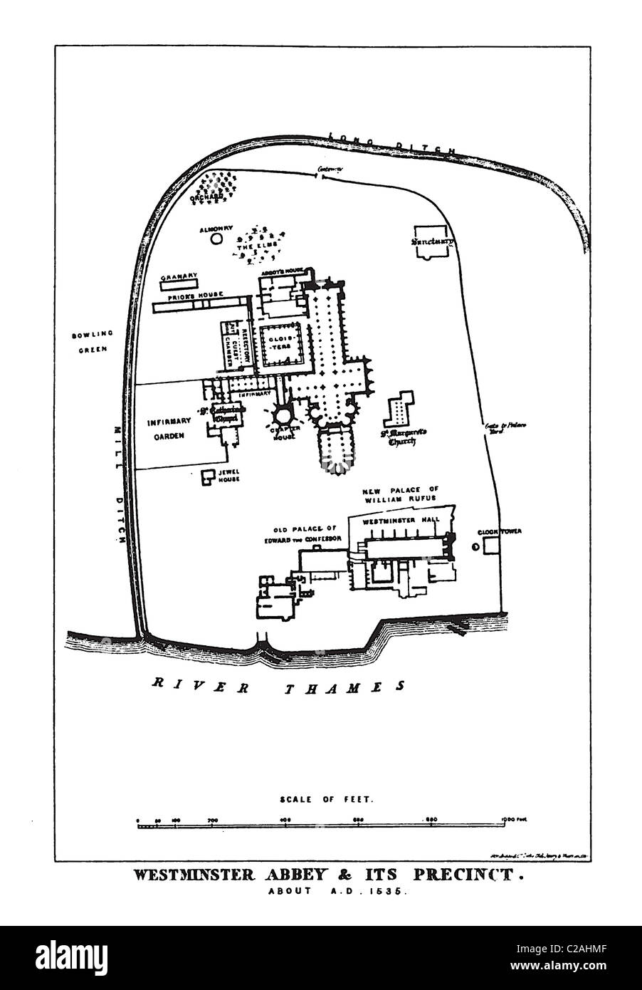 L'Abbaye de Westminster et sa Cité parlementaire - à propos de 1535 Banque D'Images
