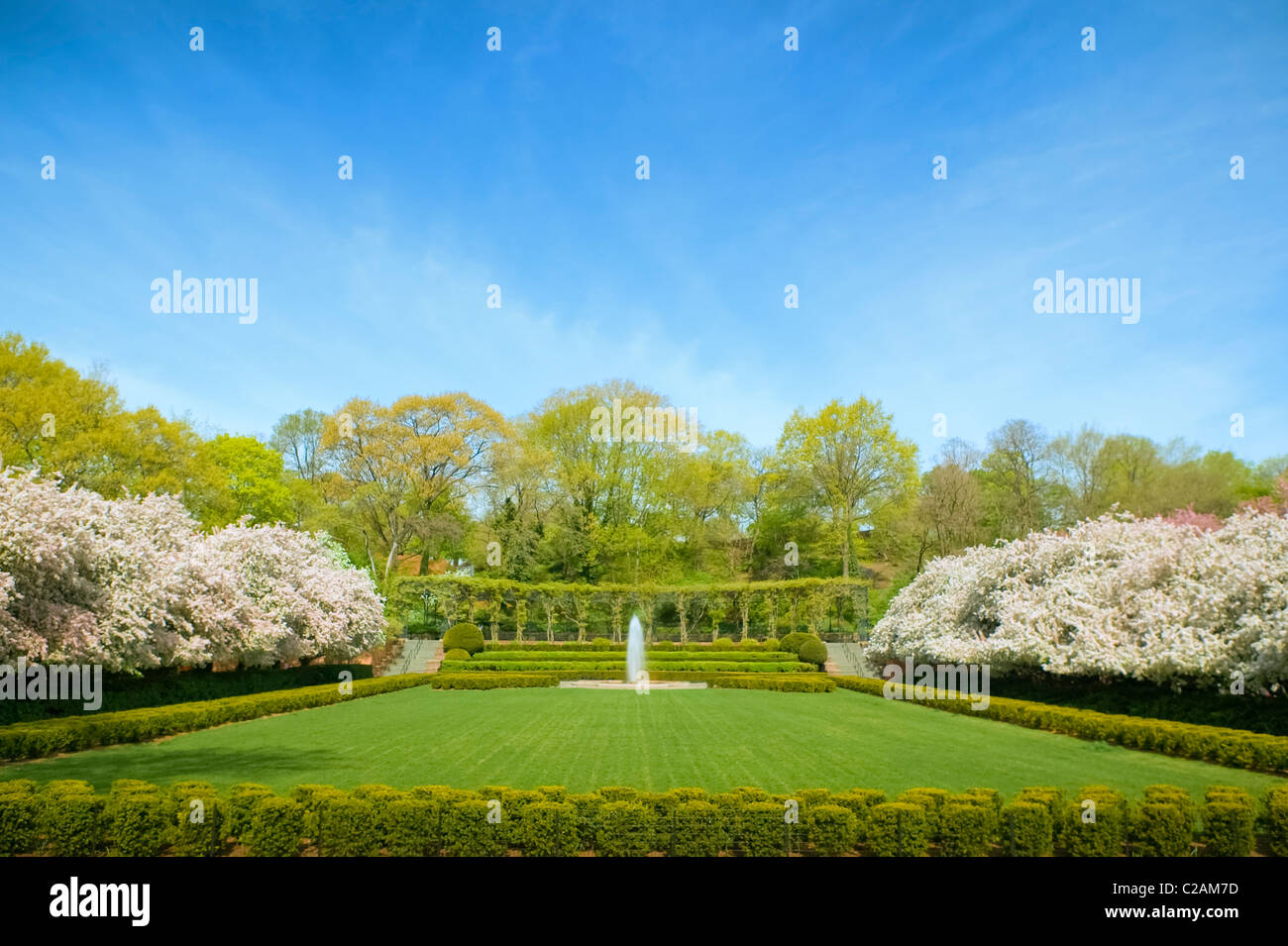 Printemps dans la véranda jardin, Central Park Banque D'Images