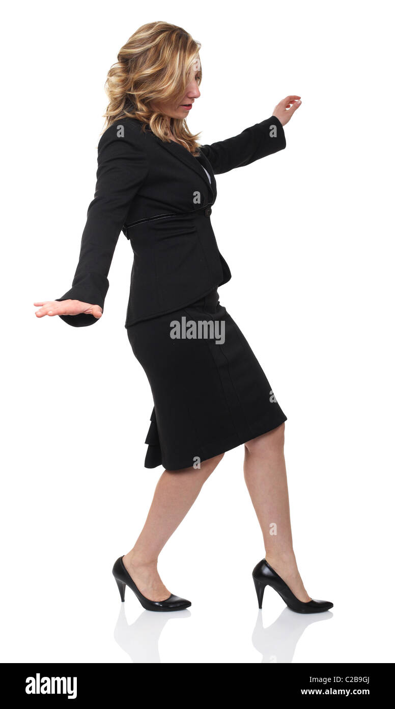 Belle image de l'homme blond de marche lente Banque D'Images