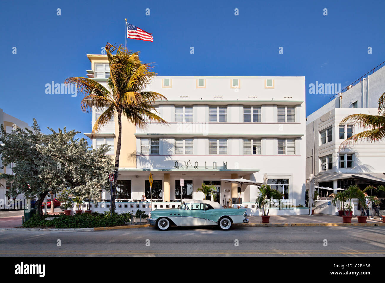 Avalon Hotel, South Beach, Miami Banque D'Images