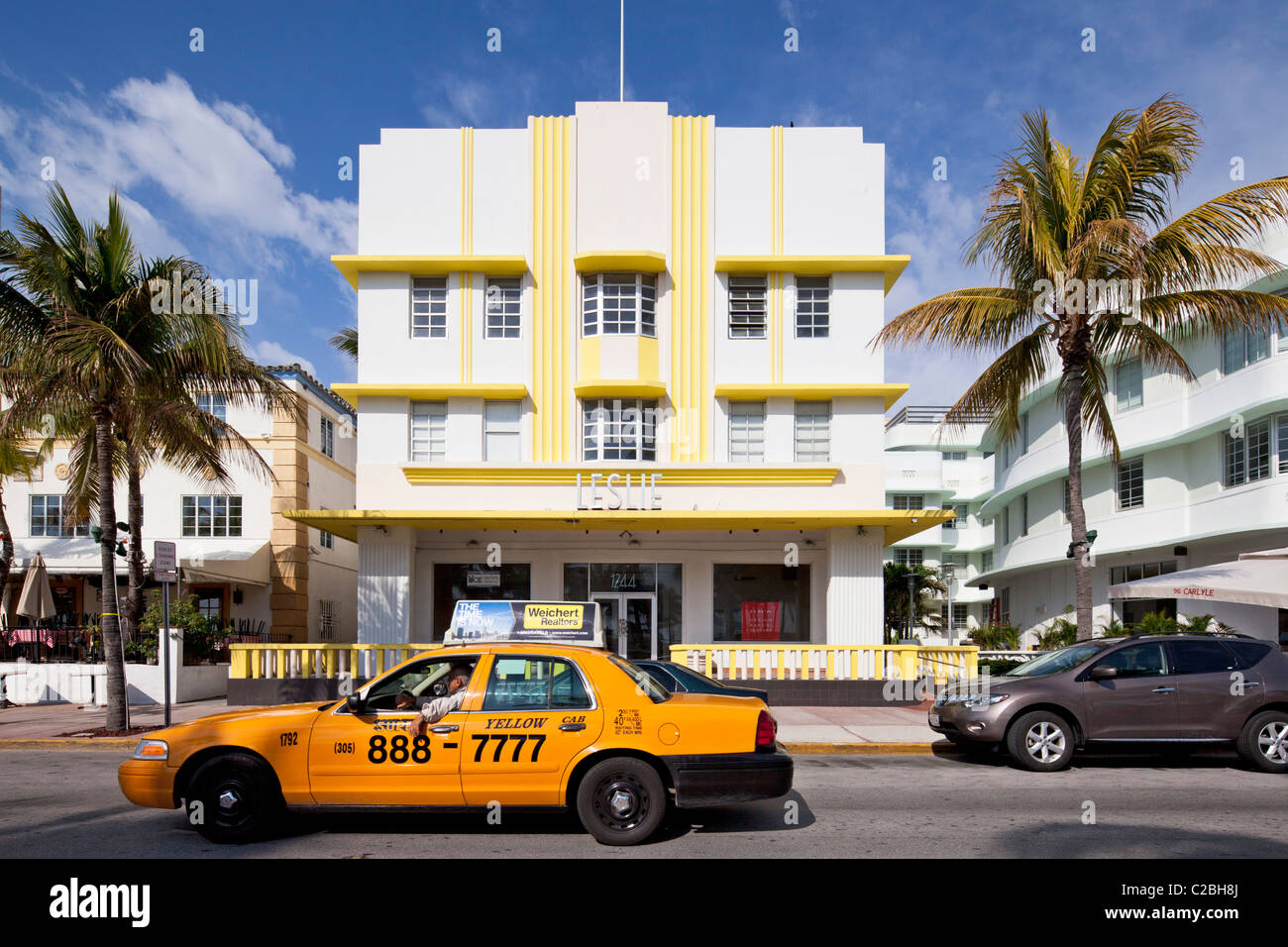 Leslie Hotel, South Beach, Miami Banque D'Images