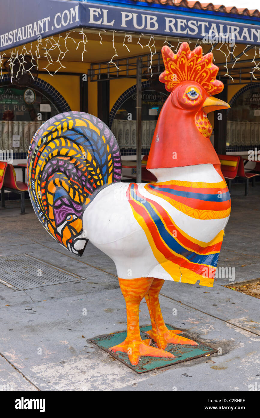 L'extérieur d'El coq, pub, Little Havana Miami Banque D'Images