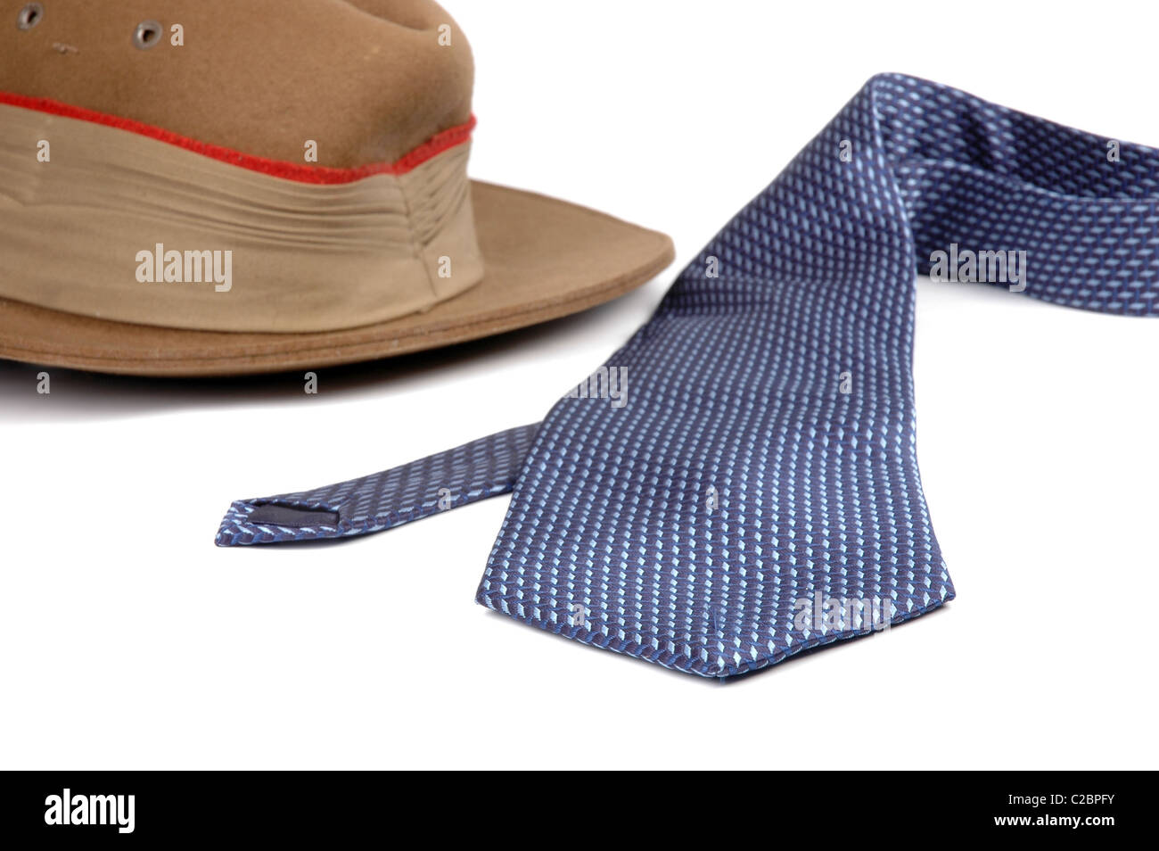 Still Life de Hat et une cravate. Banque D'Images