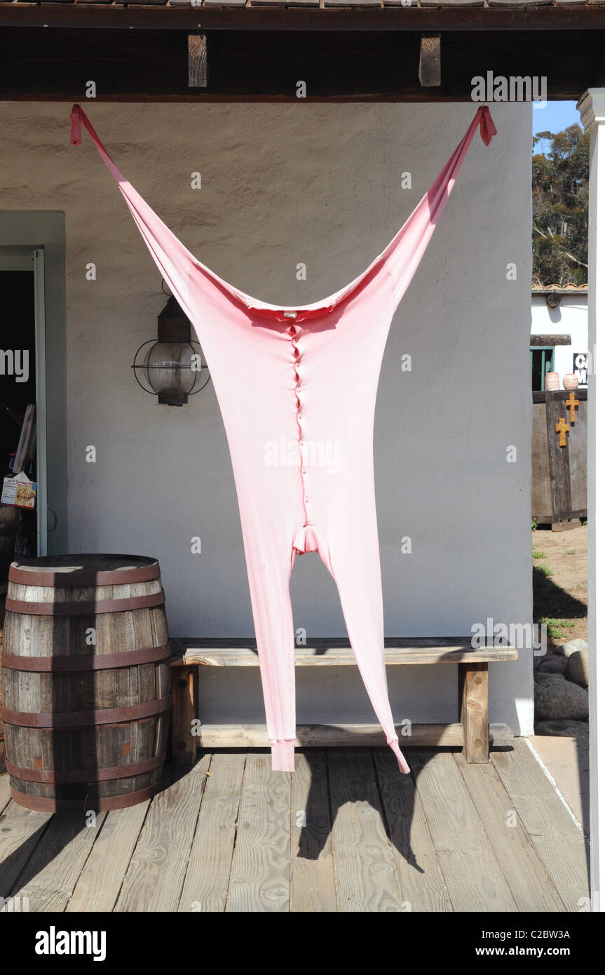 Blanchisserie de quelqu'un tomber pour les touristes à la vielle ville de San Diego State Historic Park. Banque D'Images