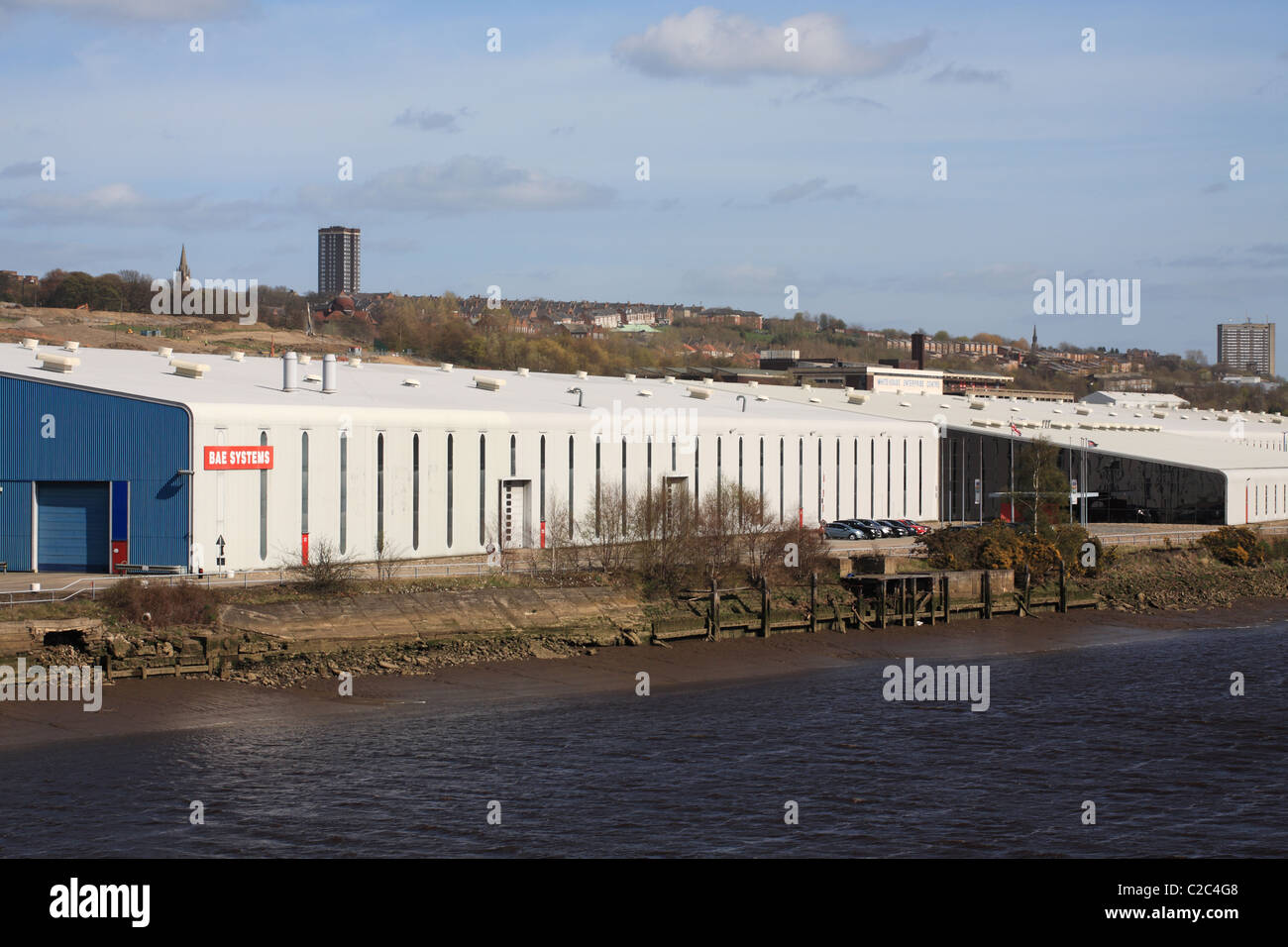 BAE Systems Armstrong travaille, Scotswood, Newcastle, Angleterre du Nord-Est, Royaume-Uni Banque D'Images