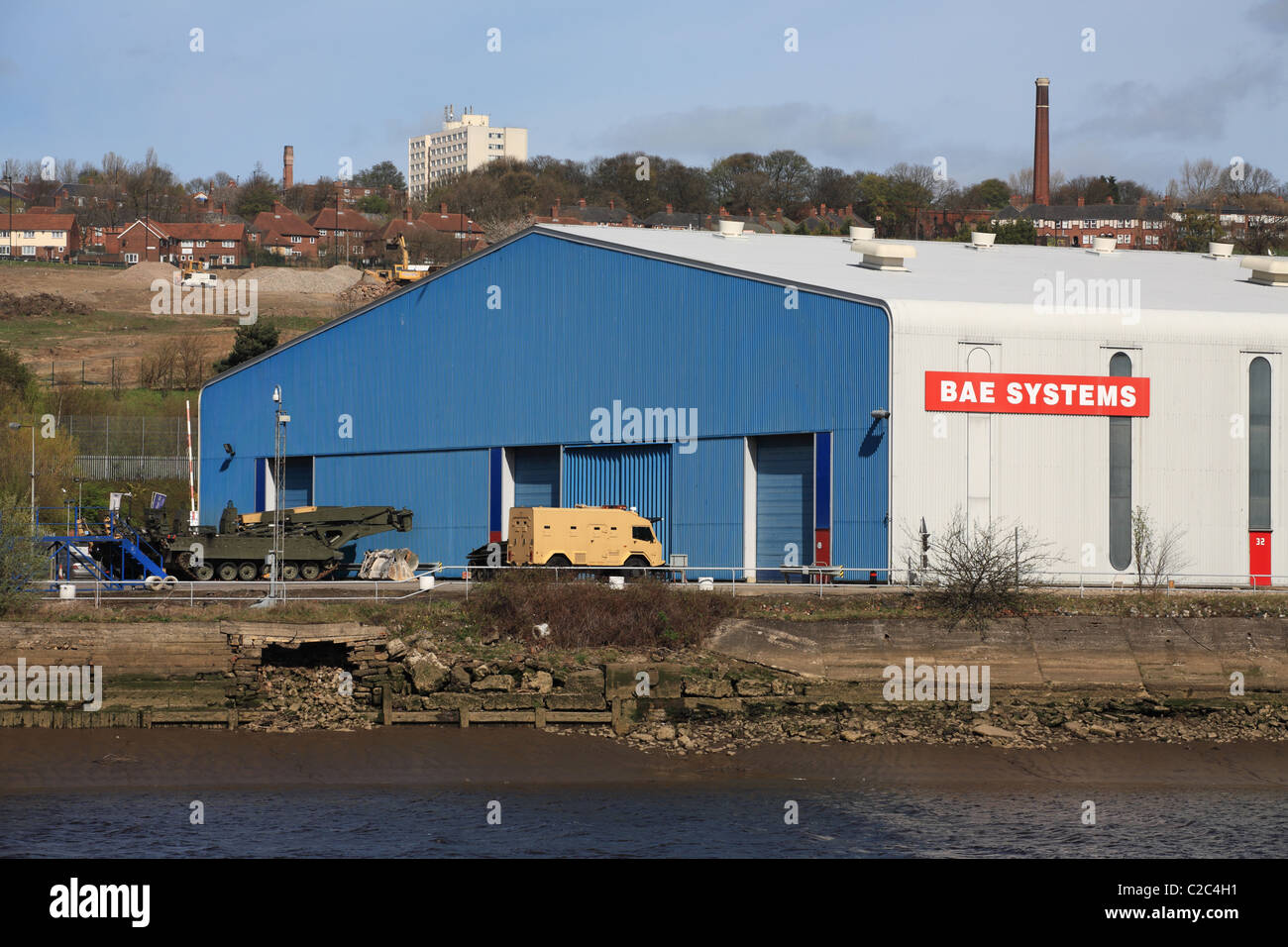 BAE Systems Armstrong travaille, Scotswood, Newcastle, Angleterre du Nord-Est, Royaume-Uni Banque D'Images